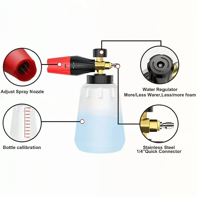 High Pressure PA Foam Cannon   - đánh giá và giá Pressure Washer Foam Gun